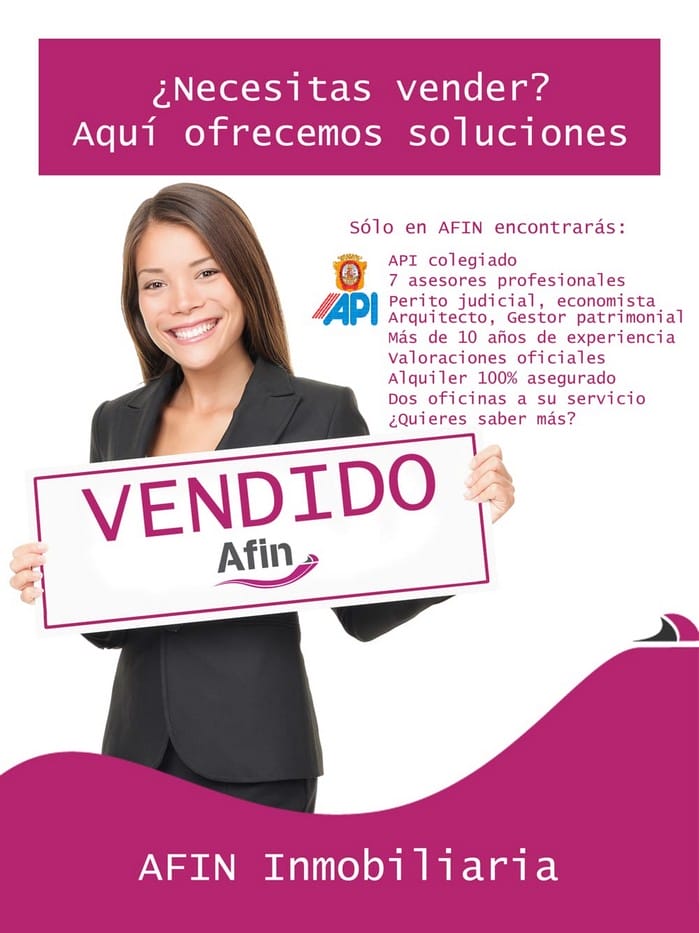 Poster AFIN inmobiliaria web Máximo precio de venta garantizado